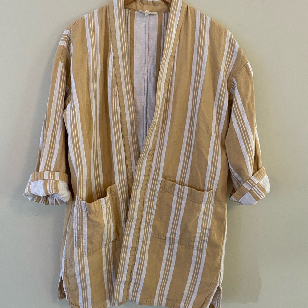 Eileen Fisher Striped cotton jacket